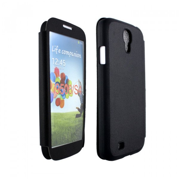 Wholesale Samsung Galaxy S4 Slim Touch Flip Leather Case (Black)